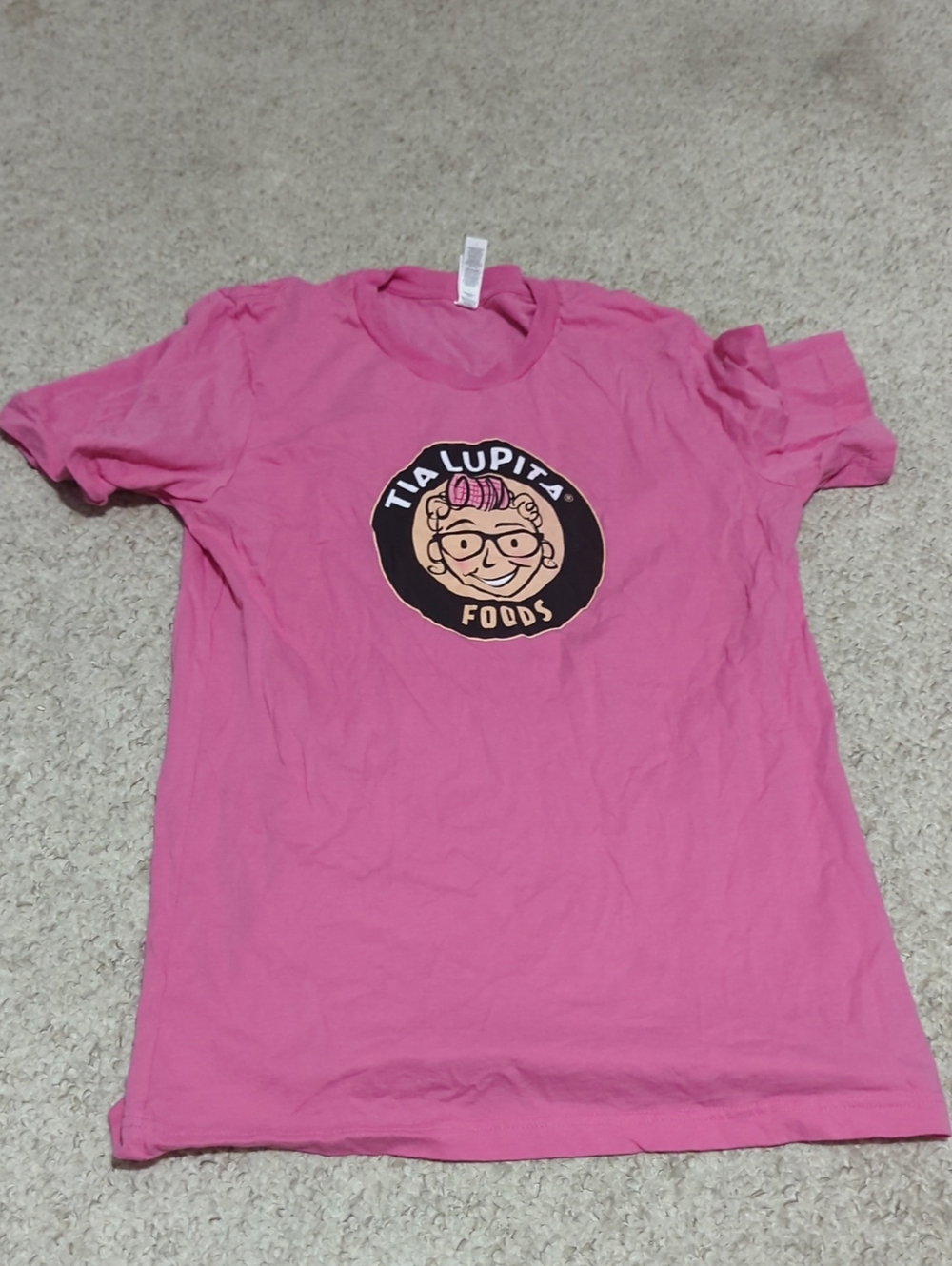 Bella Canvas Pink 'Tia Lupita Foods' Graphic Tee